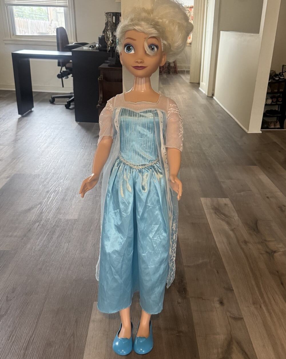Disney Princess My Size Elsa Doll 33” My Life Size Toy Frozen With Dress Shoes